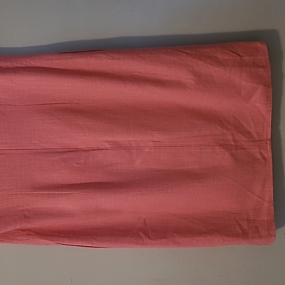 Talbots Pink V-neck Sleeveless Tweed Woven Texture Shift Dress Wmns 12 Career - Picture 9 of 15